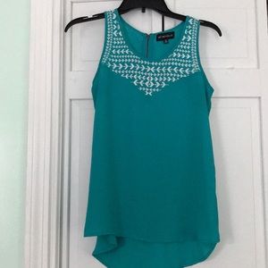 My Michelle Turquoise Blouse Tank Top